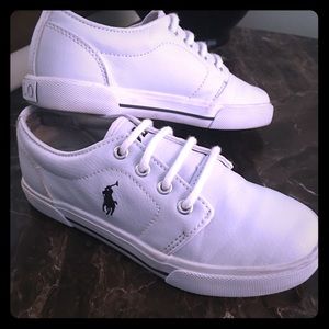 Boys Polo Ralph Lauren Leather Low Top Lace Up